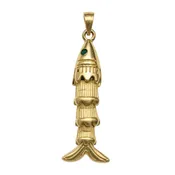 Abundance Fish Necklace - Gold