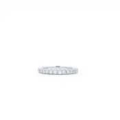 0.53CTTW HALF ETERNITY DIAMOND BAND IN 14KWG SZ. 6.5