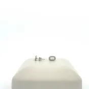 10k White Gold Opal Earrings