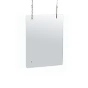 18" x 24" Hanging Adjustable Cashier Shield, Plexiglass Protective Panel, Splash Guard, 0.100" thick Acrylic Protective Barrier -Vertical/Horizontal, 2-Pack