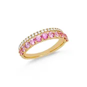 14K Yellow Gold and Pink Sapphire Ring — Croft & Stern Jewelry Designs