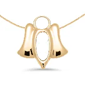 14Ky Gold Angel Peapod Necklace With Birthstones