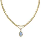 Adriana Scallop Frame Multi Strand Necklace