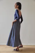 Avion Lena Skirt, Navy Polka Dot — AVION Clothier
