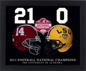2011 BCS Dueling Helmets & Score 8 x 10 print
