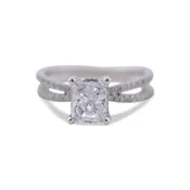 14K White Gold 0.40 Ct Diamond Split Shank Mounting