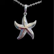 14k Yellow Gold and Sterling Silver Starfish