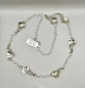 Long Sterling Silver Poppy Necklace