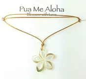 Carved Plumeria Necklace