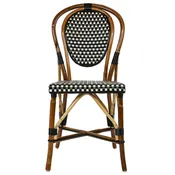Black and Cream Mediterranean Bistro Chair (E)