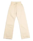 0107EC - Womens' Wide Straight "Monroe" - Ecru Denim