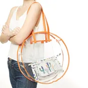 074809, CLEAR ROUND BEACH BAG