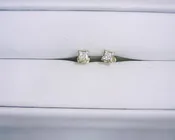 0.03 Ct. Diamond 14 Kt Gold (Yellow). Studs Earrings. (Unisex).