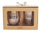 His & Hers Drinking Glass Set