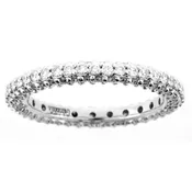 14 KARAT WHITE GOLD DIAMOND WEDDING BAND with 128 Diamond(s) 1.20ctw
