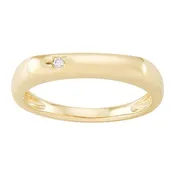 10K Yellow Gold Diamond-Set Star Saddleback Band