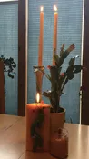 Contemporary Taper Candles: Pair