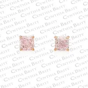 0.60 Carat Light Pink Diamond Stud Earrings