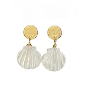 #10074 MOTHER OF PEARL SCALLOP SHELL DROP