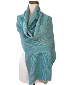 100% Italian Spun Egyptian Cotton Body Cocoon Wrap: Forest Fern Print Robin + Sugar