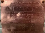 100HP BBC AC Motor, 1779rpm, 575 volts, 90 Amps, 405T Frame