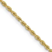 10K Yellow Gold 1.5mm Diamond-Cut Rope Chain