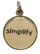 Ganz Round Simplify Charm for Keyring Bracelet or Necklace