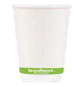12oz Second Nature™ Printed Compostable White Insulated Paper Hot Cups
