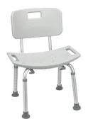 Bathroom Safety Shower Tub Bench Chair (With Back), Gray (RTL12202KDR)