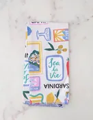 Al Fresco Cotton Tea Towel with Embroidered Detail