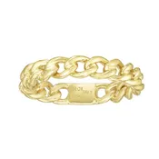 14K Yellow Gold Polished Curb Link Stack Ring