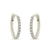 12mm Hinged Pave Huggie Hoops