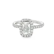 1.02 Ashoka Cut Diamond Halo Engagement Ring