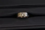 10 Karat Gold Black Enamel Triangle Ring — OleTowne Jewelers