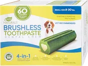 Ark Naturals Brushless Toothpaste Small Dental Dog Chews, 60-count