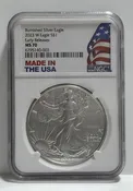 2023 W Burnished Silver Eagle NGC MS70 - First Day Issue - Made In USA Holder