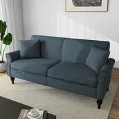 73  Sofa with Nailhead Trim Rolled Arms