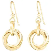 AS SEEN ON High School Musical: The Musical: The Series - Love Knot Dangle Earrings in 14K Yellow Gold Fill