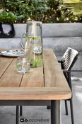 Alfresco Home Equator 95 inch Rectangular Teak Top Dining Table