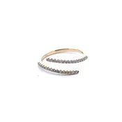 14K Diamond Bypass Ring
