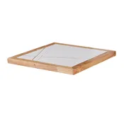 1.5″ Sintered Stone Indoor Tops with Wood Edge