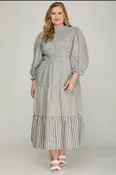 Alston Smocked Top Tiered Midi Dress
