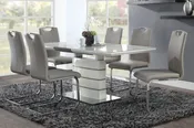 GLISS TAN 7 PC DINING TABLE SET — HOME FURNITURE OUTLET