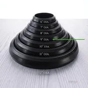 07-209 – 9″ Black Vinyl Tire – fits flat 9″ Outside Diameter Rim