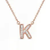 Baguette Diamond Letter Necklace