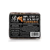 100% African Black Soap Bar w/ Turmeric Oil
