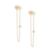 Double Diamond Chain Drop Studs