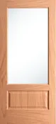 FD1LPB - Mahogany 1-Lite Exterior French Door Panel Bottom w/ Low-E Clear Glass (8-0ft) (1-3/4")