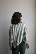 Allover Striped Jade Knit