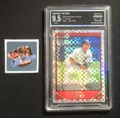 2007 Bowman Chrome X-Factor #90. #190/250  DEREK JETER. MINT+ 9.5